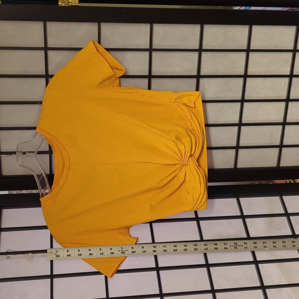 Yellow crop top